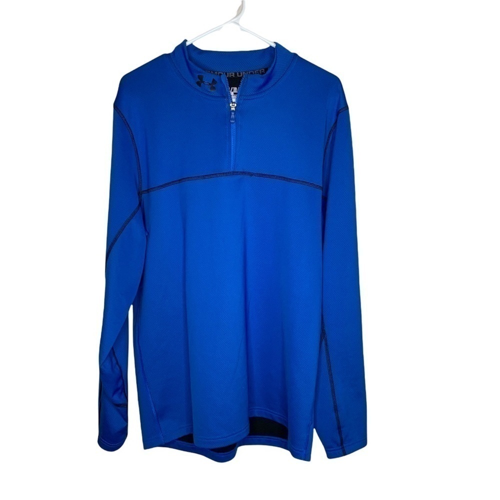 Under Armour Mens Lightweight Pullover 1/4 zip Jacket size XL Blue Fitted
